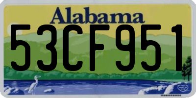 AL license plate 53CF951