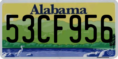 AL license plate 53CF956