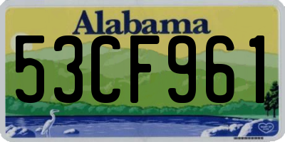 AL license plate 53CF961