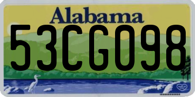 AL license plate 53CG098
