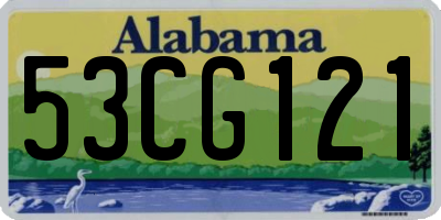 AL license plate 53CG121