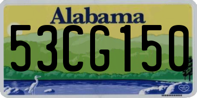 AL license plate 53CG150