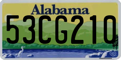 AL license plate 53CG210