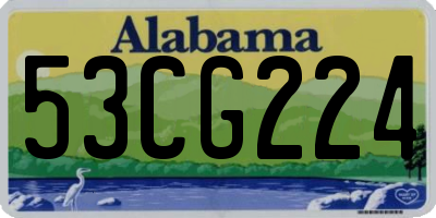 AL license plate 53CG224