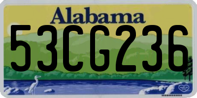 AL license plate 53CG236