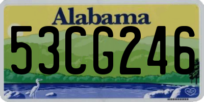 AL license plate 53CG246