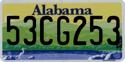AL license plate 53CG253