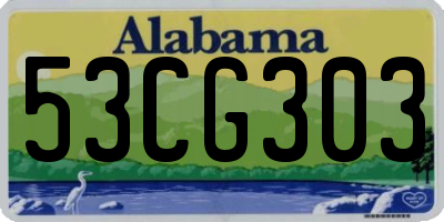 AL license plate 53CG303