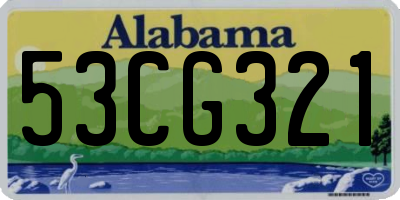 AL license plate 53CG321