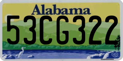 AL license plate 53CG322