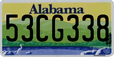 AL license plate 53CG338