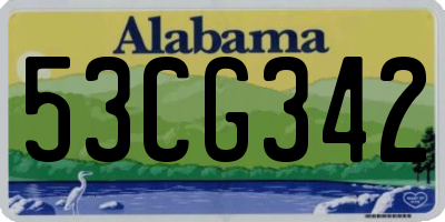 AL license plate 53CG342