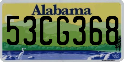 AL license plate 53CG368