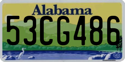 AL license plate 53CG486