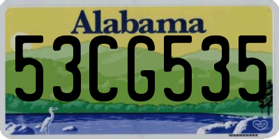 AL license plate 53CG535