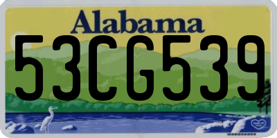 AL license plate 53CG539