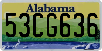 AL license plate 53CG636