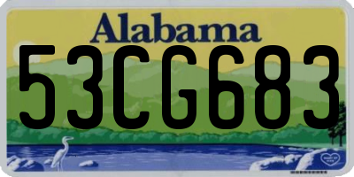 AL license plate 53CG683