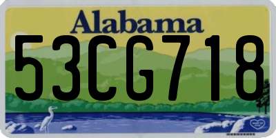 AL license plate 53CG718