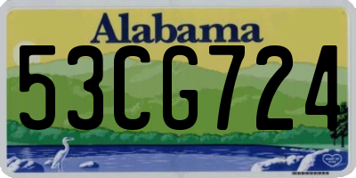 AL license plate 53CG724