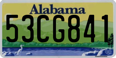 AL license plate 53CG841