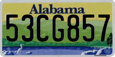 AL license plate 53CG857