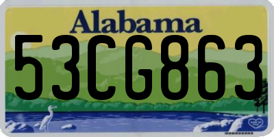 AL license plate 53CG863