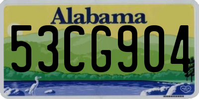 AL license plate 53CG904