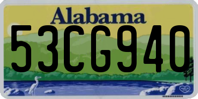 AL license plate 53CG940