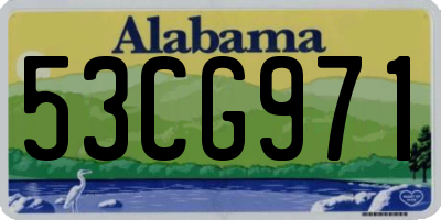 AL license plate 53CG971
