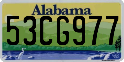 AL license plate 53CG977