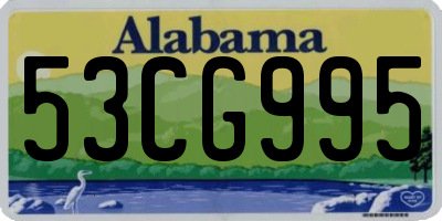 AL license plate 53CG995