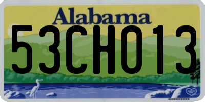 AL license plate 53CH013