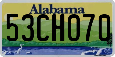 AL license plate 53CH070