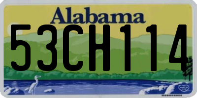 AL license plate 53CH114