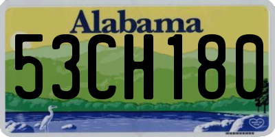 AL license plate 53CH180