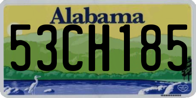 AL license plate 53CH185