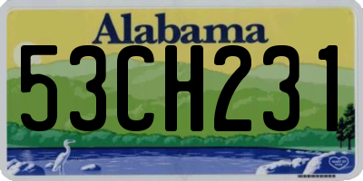 AL license plate 53CH231
