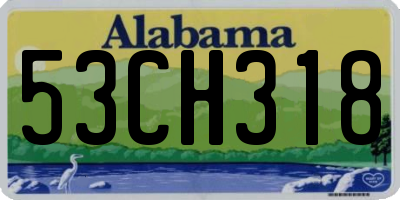 AL license plate 53CH318