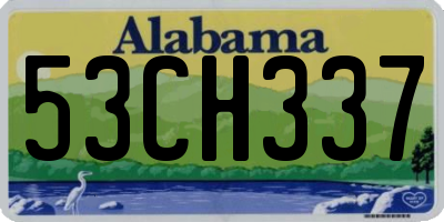 AL license plate 53CH337