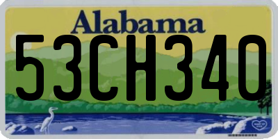 AL license plate 53CH340