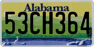 AL license plate 53CH364