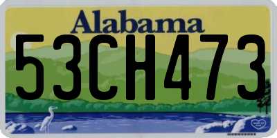 AL license plate 53CH473