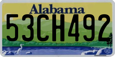 AL license plate 53CH492