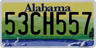 AL license plate 53CH557