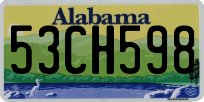 AL license plate 53CH598