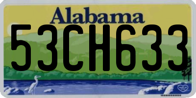 AL license plate 53CH633