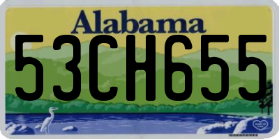 AL license plate 53CH655