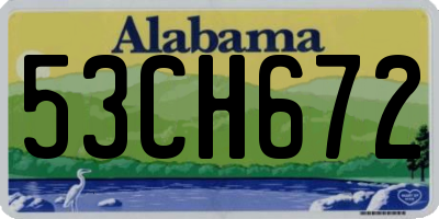 AL license plate 53CH672