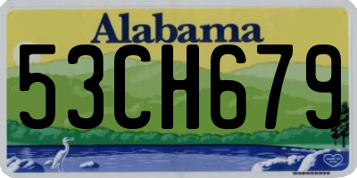 AL license plate 53CH679